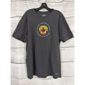 Mens Life Is Good Police "I'll Be Watching You" Dog Crusher Tee Size L